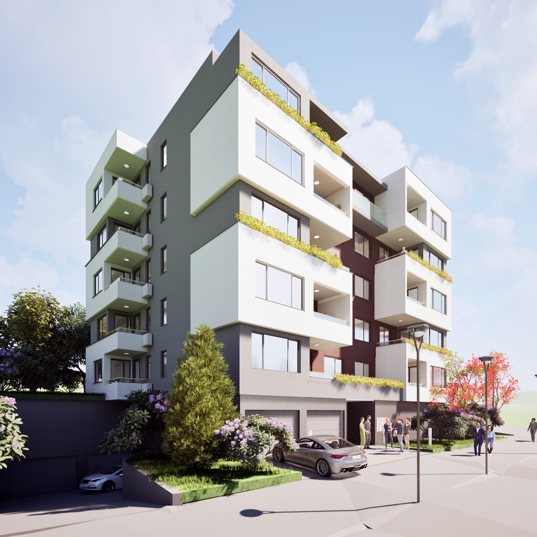 Edificio residenziale con autorimesse, isolato 645