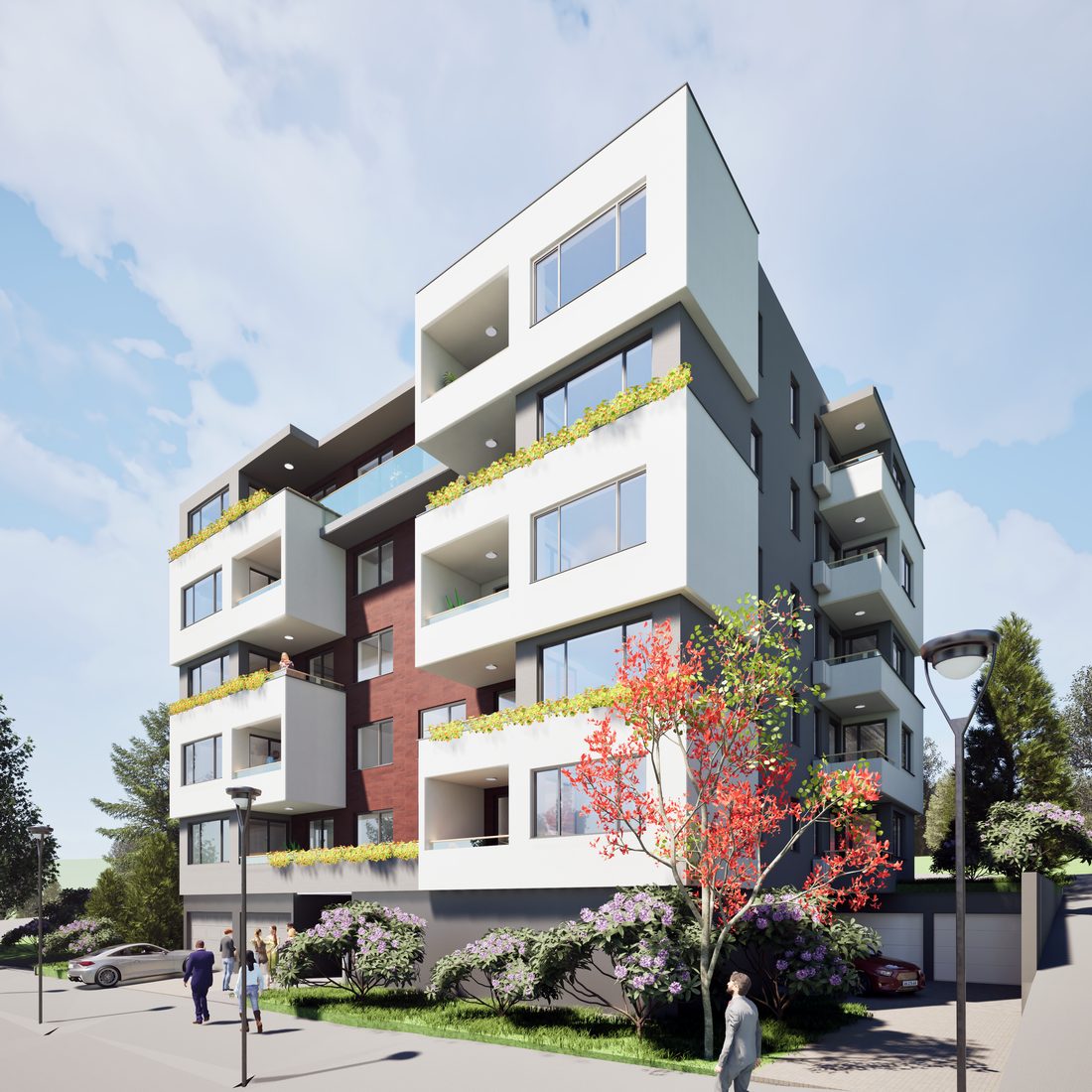 Edificio residenziale con autorimesse, isolato 645